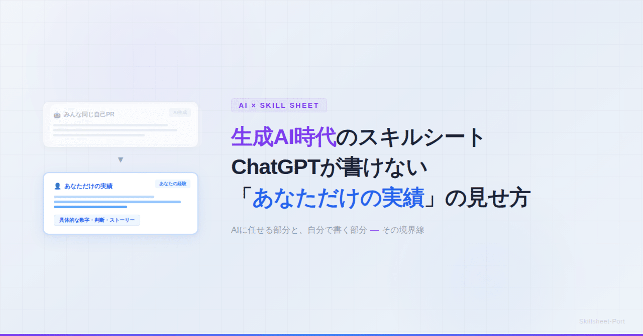 AI時代のスキルシート設計を扱う記事のアイキャッチ